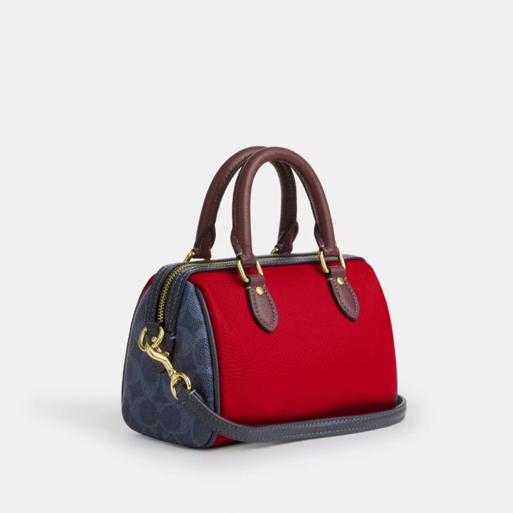 Coach Mini Rowan Bag In Colorblock - Picture 2 of 6